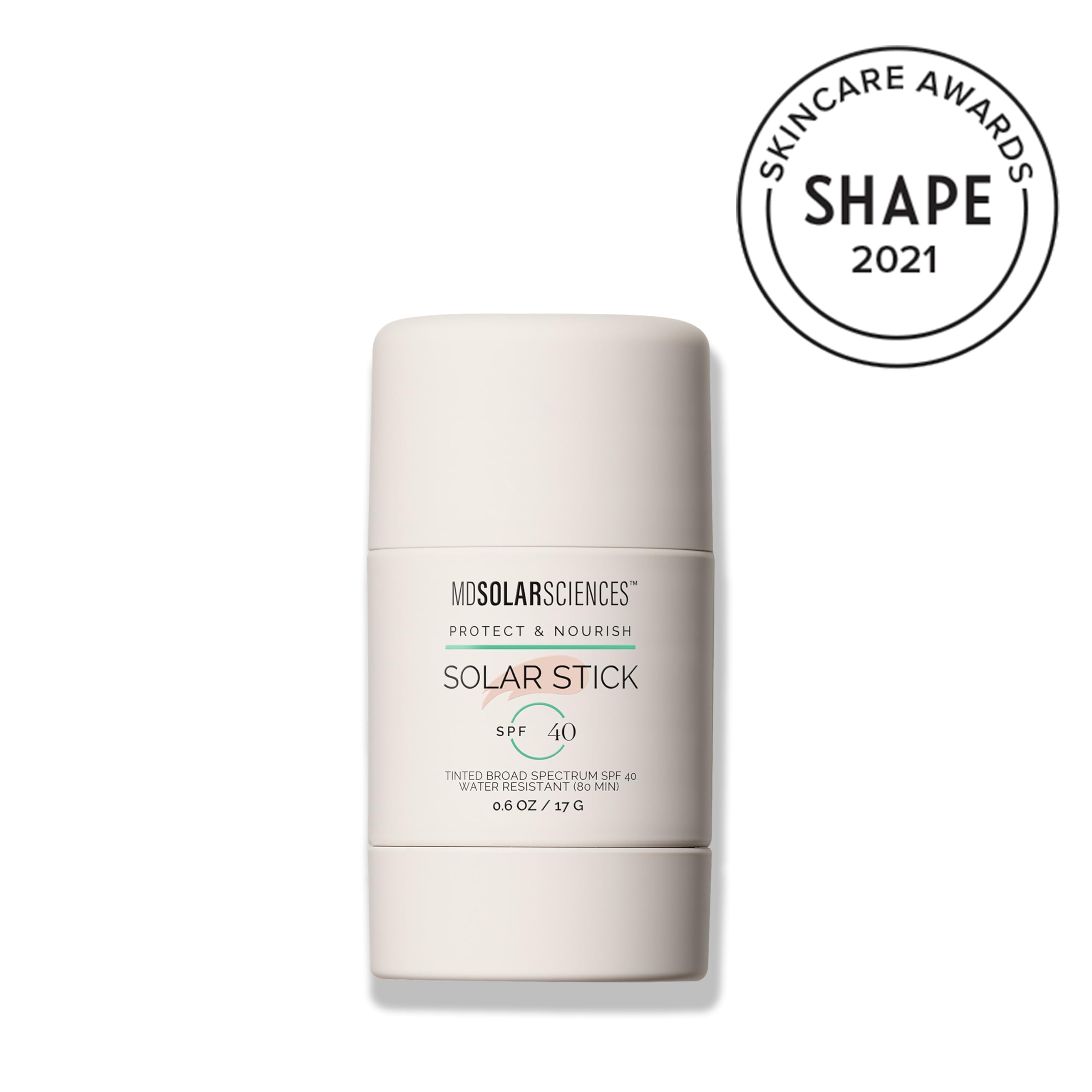 MDSolarSciences tinted solar stick swatch on skin with sheer tint.