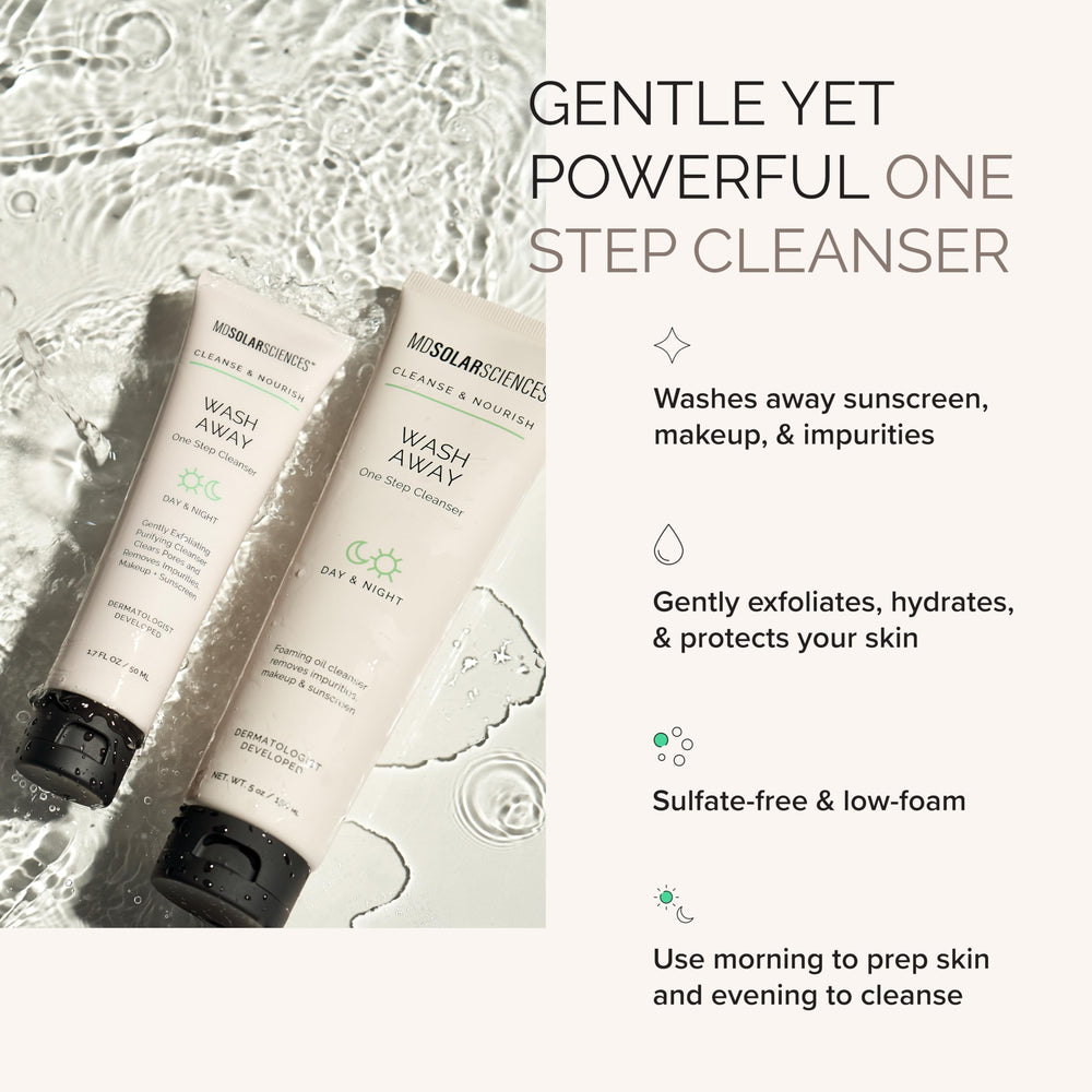 MDSolarSciences Wash Away Cleanser with apple and pineapple extracts for gentle exfoliation