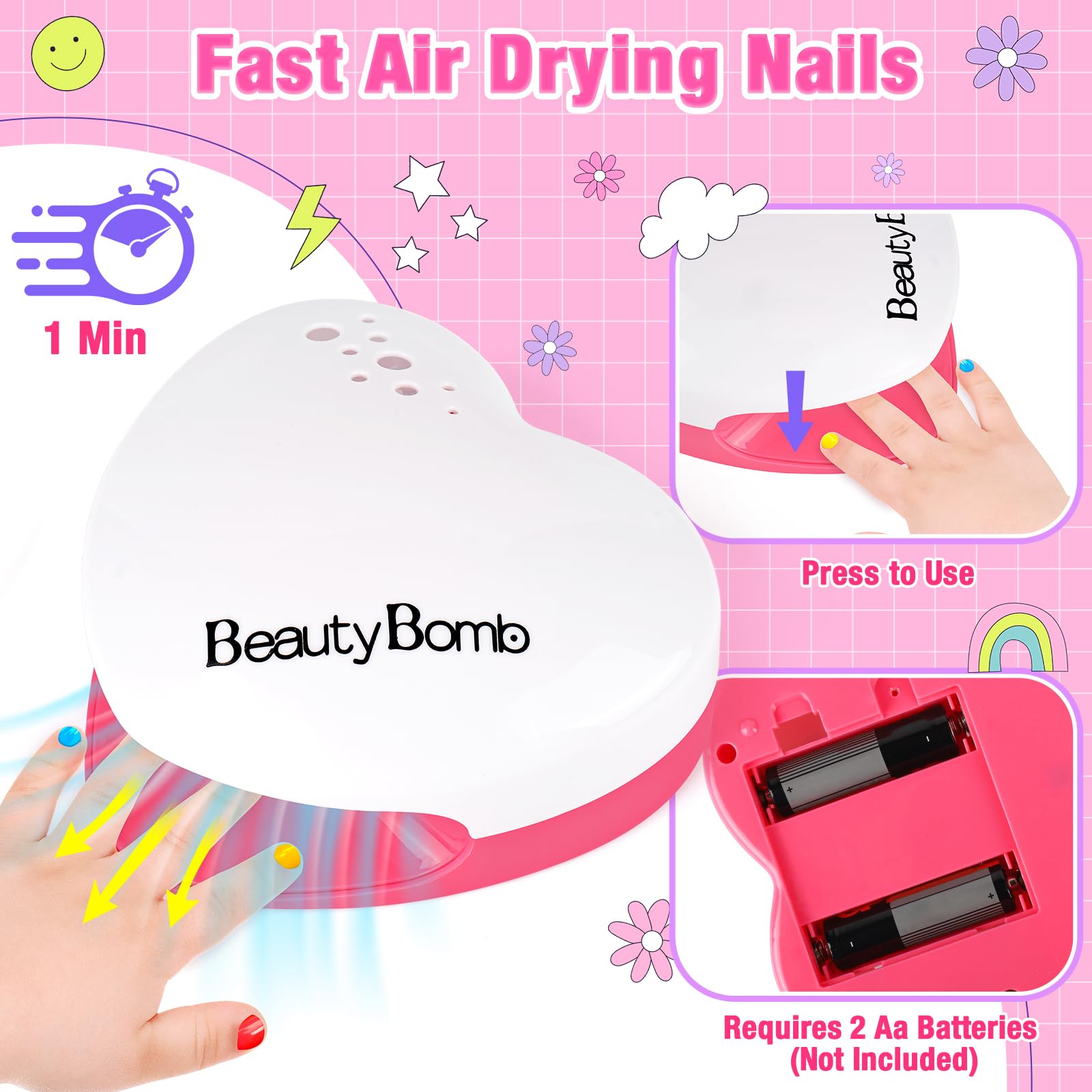 Meaicezli water-based nail polish 8 colors offers safe, mess-free play for kids.