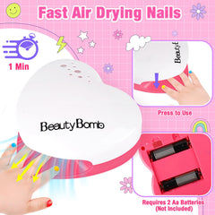 Meaicezli water-based nail polish 8 colors offers safe, mess-free play for kids.
