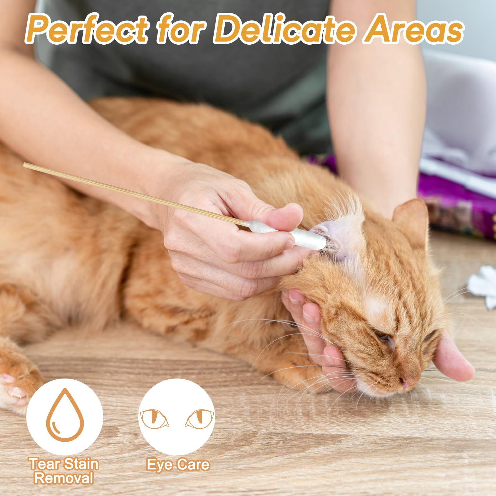 Meanhoo absorbent cotton tips designed for effective dirt and wax absorption.