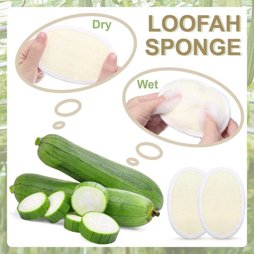 Meanplan loofah pad in scrub action for refreshing body cleanse