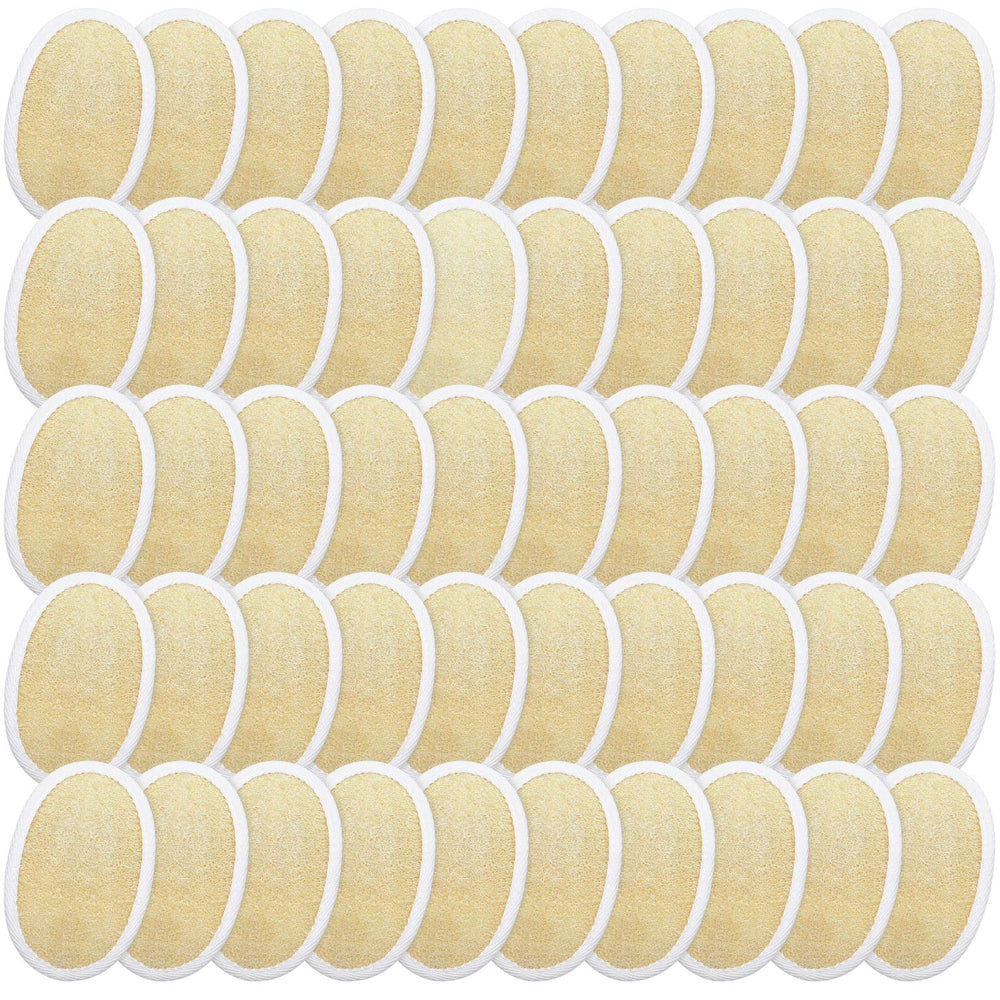 Meanplan loofah pad close-up shows soft texture for gentle exfoliation