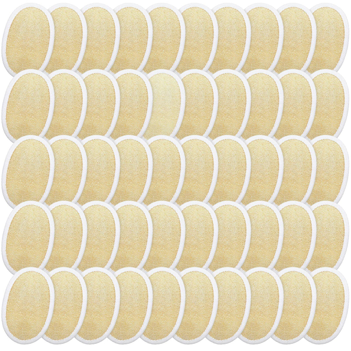 Meanplan loofah pad close-up shows soft texture for gentle exfoliation