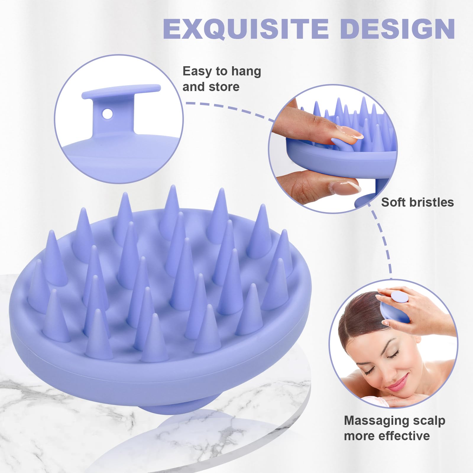 Meartchy dandruff-removal brush showing exfoliating bristles for clean pores and refreshed scalp.