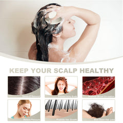 Meartchy massager exfoliates the scalp, helping cleanse pores and reduce buildup during washes.