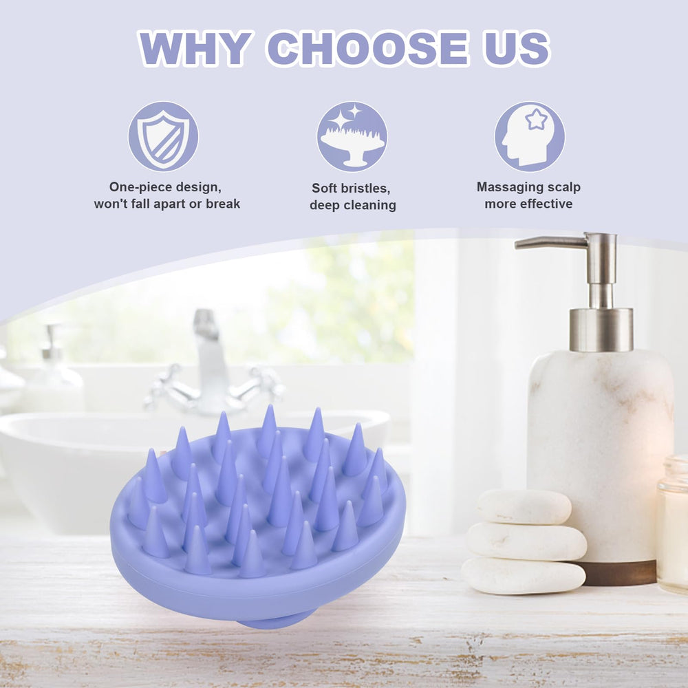 Meartchy silicone scalp tool with soft bristles ideal for routine self-care and scalp massage.