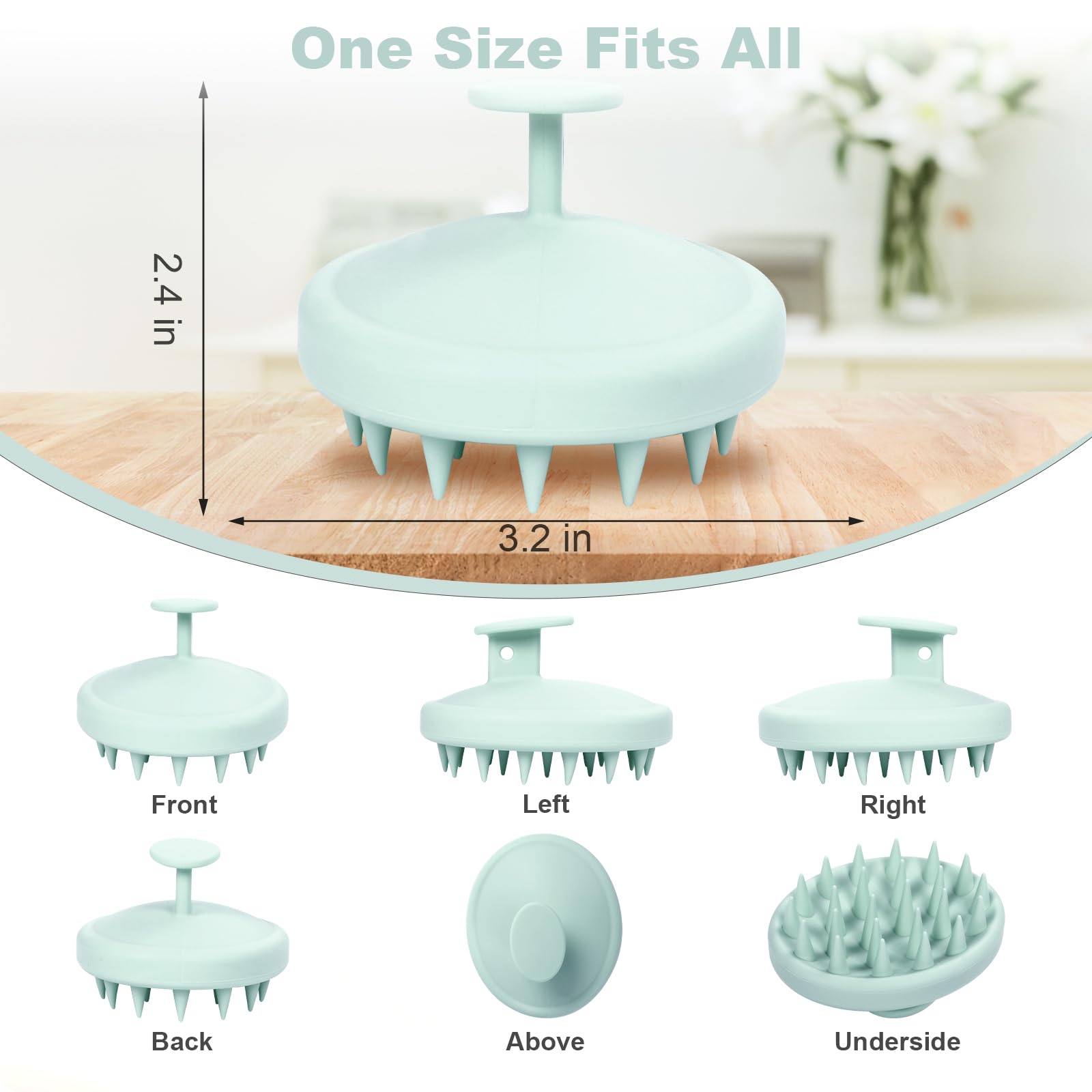 Meartchy silicone bristle close-up highlighting soft tips for gentle exfoliation and comfort