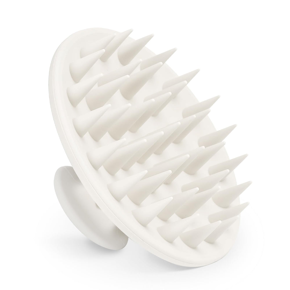 Meartchy silicone scalp massager with a comfortable palm-grip for thorough cleansing.