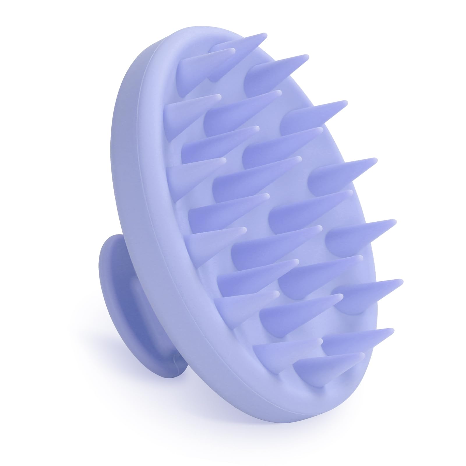 Meartchy silicone scalp massager close-up with soft bristles for gentle scalp care and relaxation.