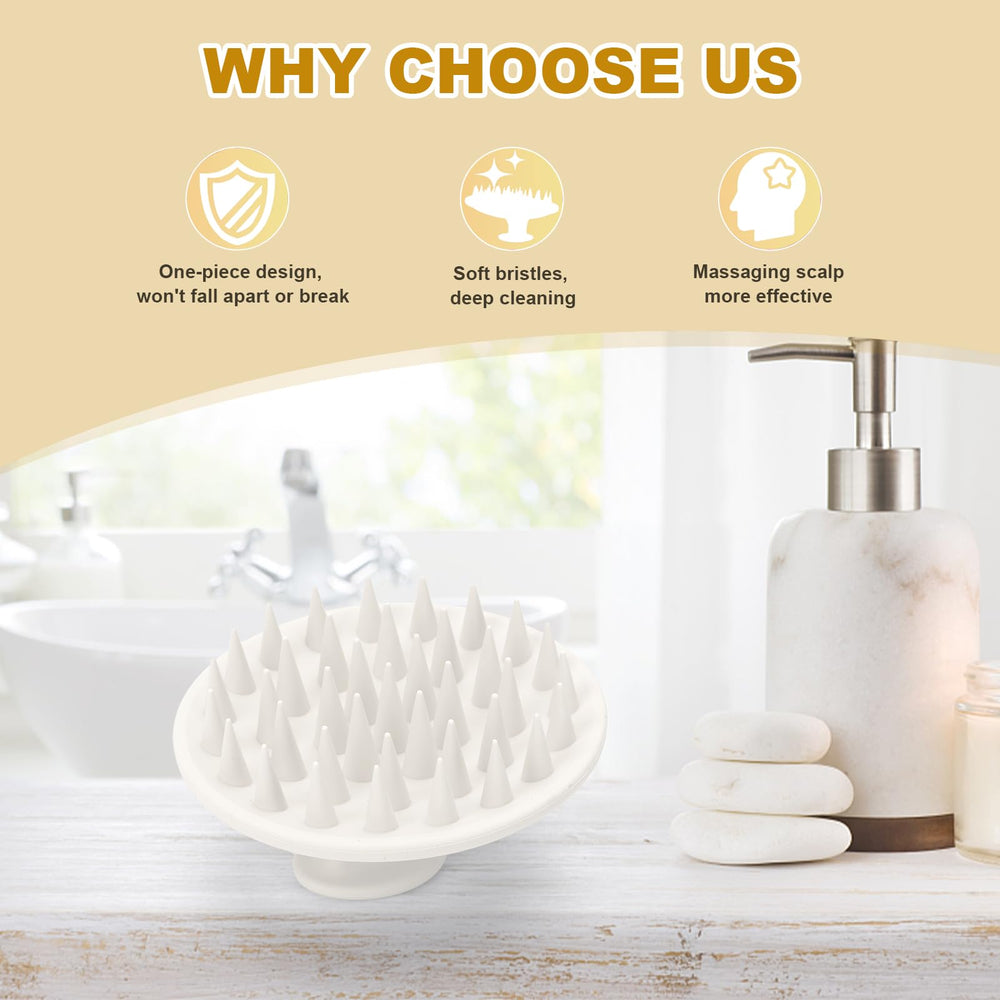 Meartchy silicone shampoo brush waterproof design supports wet and dry scalp care.