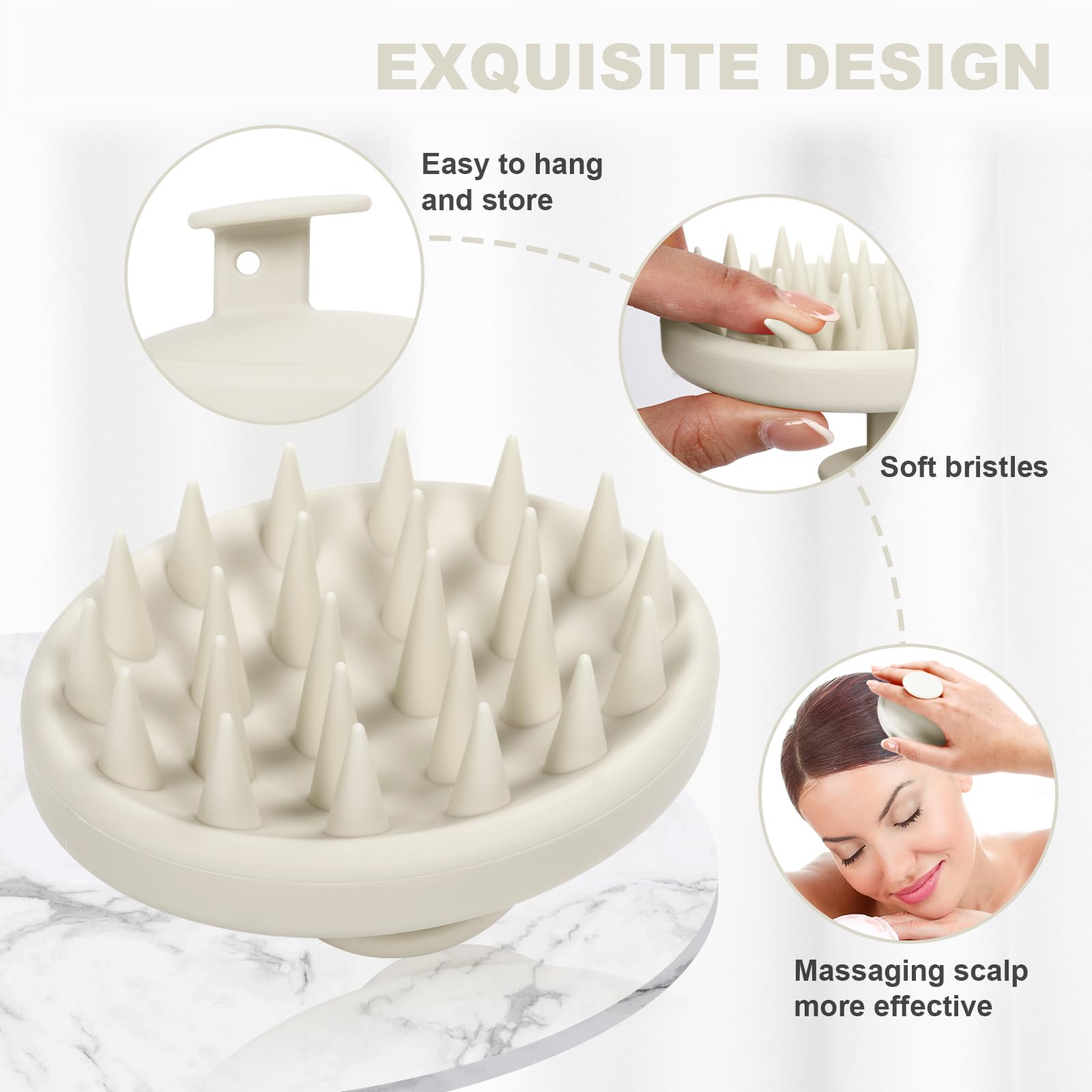 Meartchy silicone scalp massager suits both wet shampooing and dry scalp care for flexible routines.