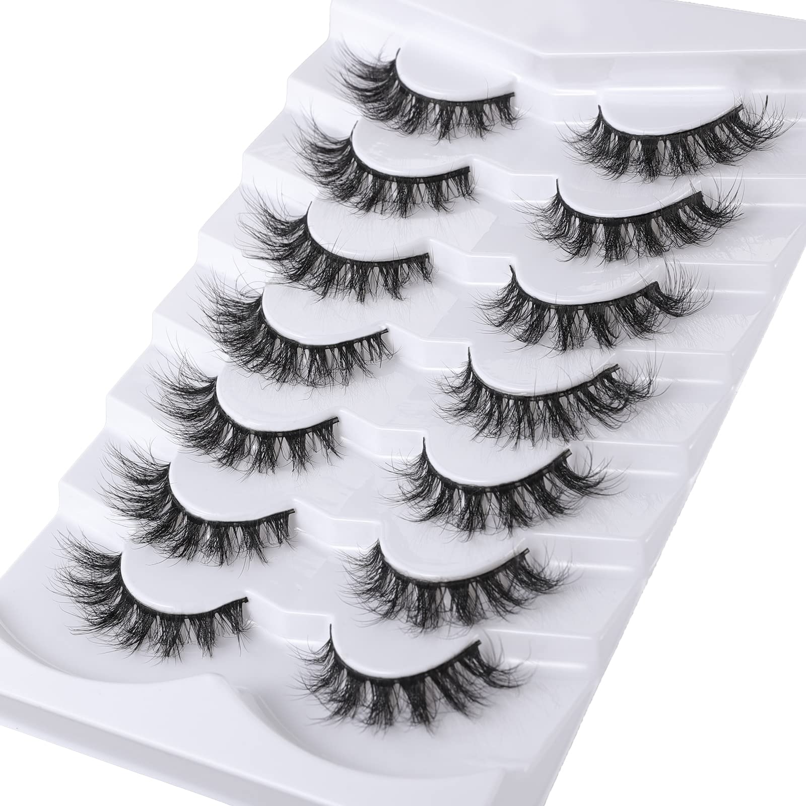 Mebver 8D fluffy wispy lashes offer lightweight comfort with long-lasting wear.