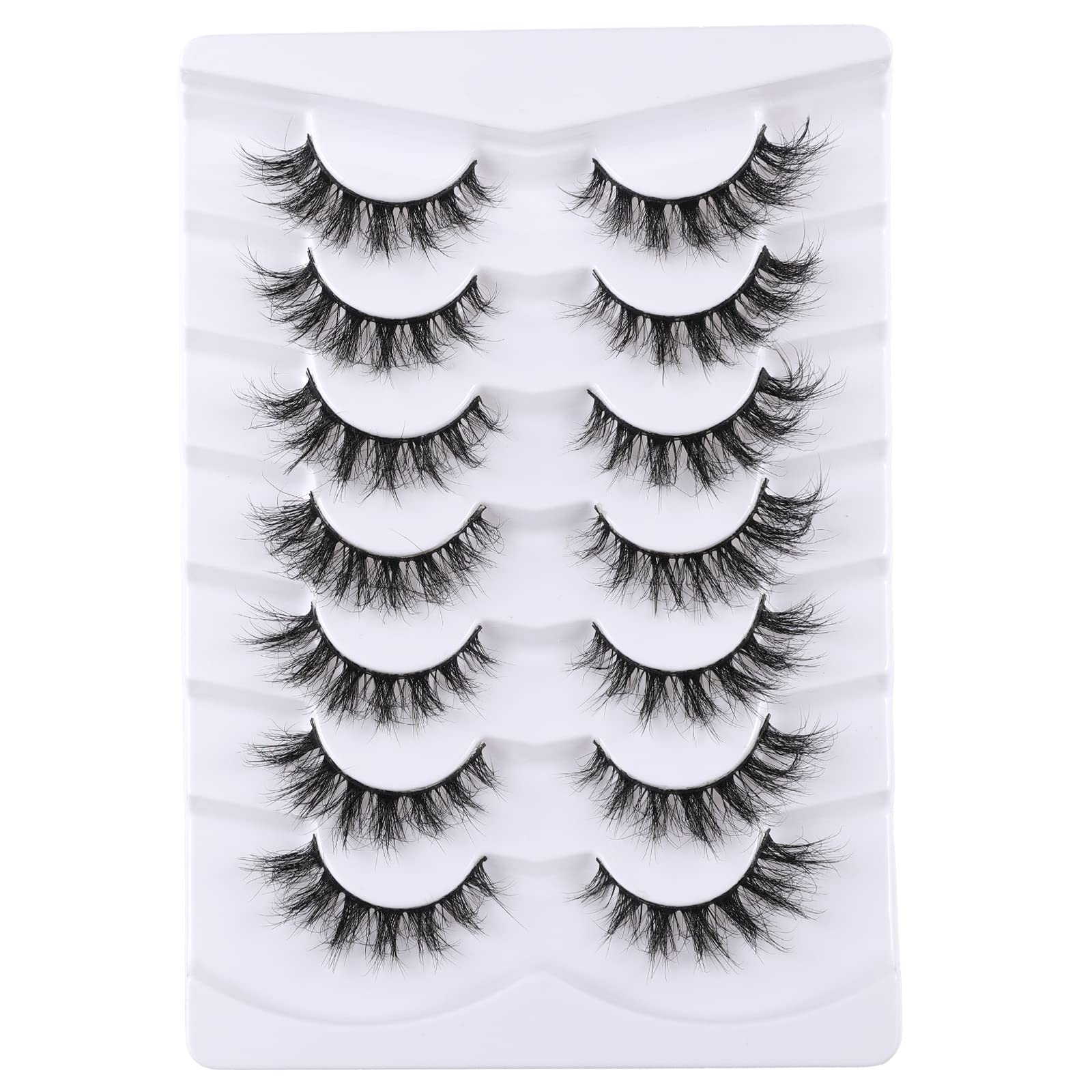 Mebver cat-eye false eyelashes showcase dramatic shape for party or date nights.