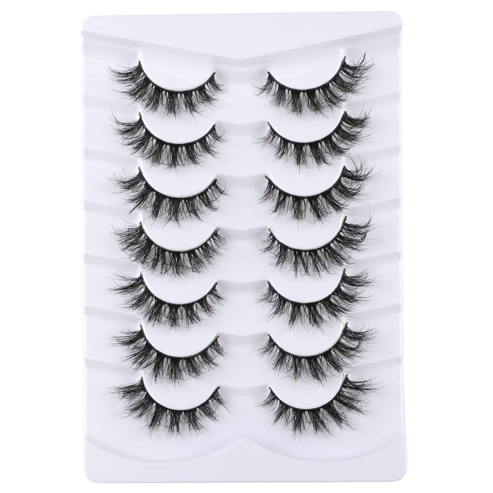 Mebver cat-eye false eyelashes showcase dramatic shape for party or date nights.