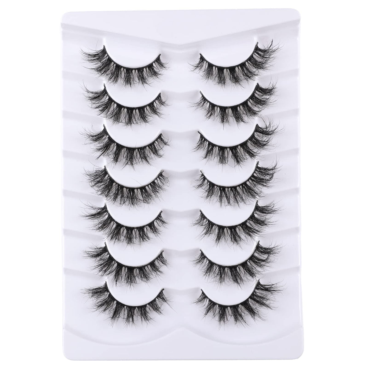 Mebver cat-eye false eyelashes showcase dramatic shape for party or date nights.