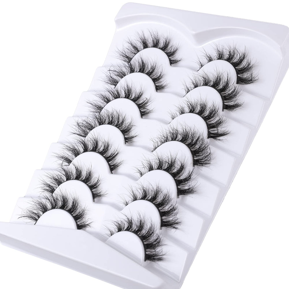 Mebver faux mink hair lashes deliver soft, fluffy texture with natural look.