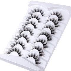 Mebver faux mink hair lashes deliver soft, fluffy texture with natural look.