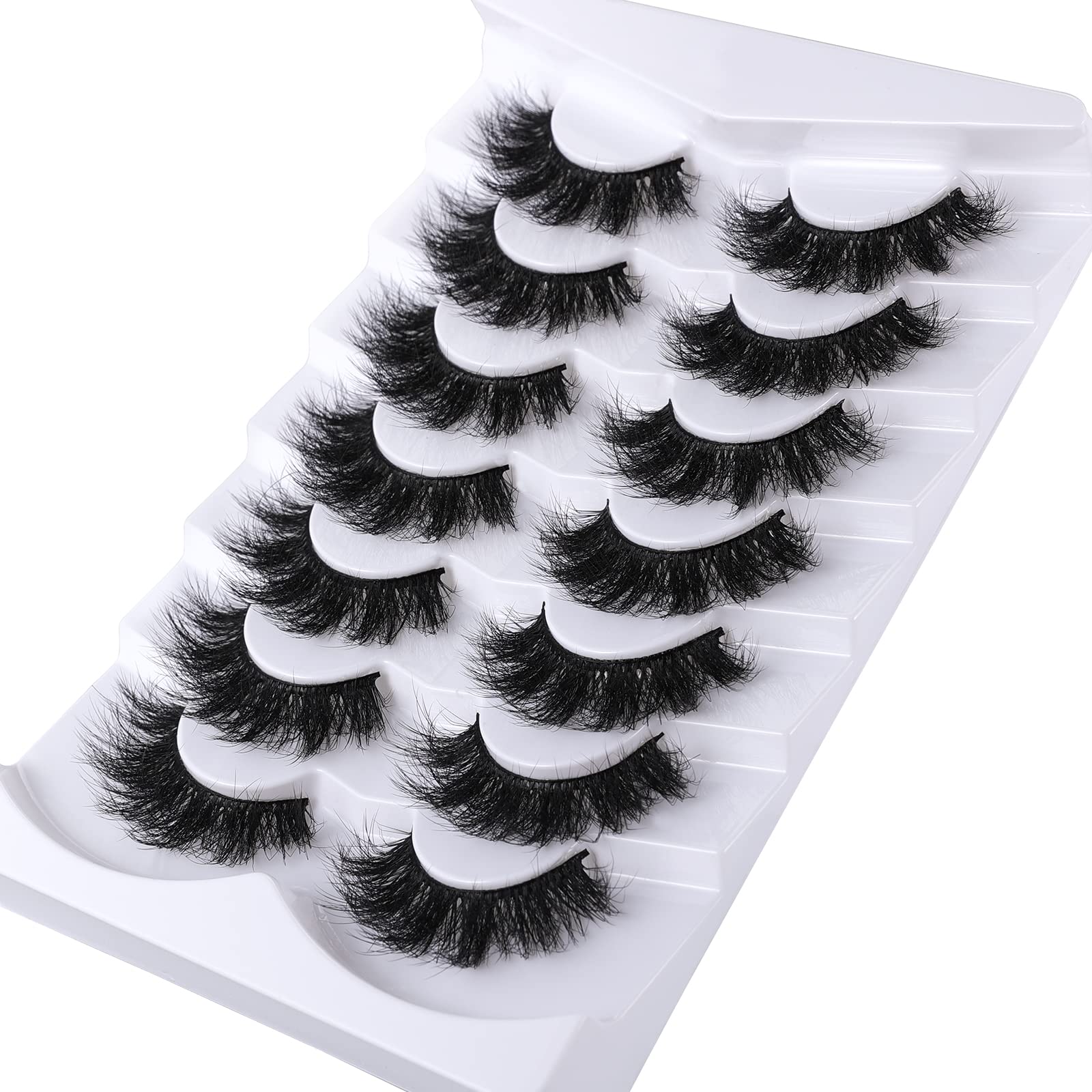Mebver faux mink wispy lashes highlight voluminous texture for daily charm