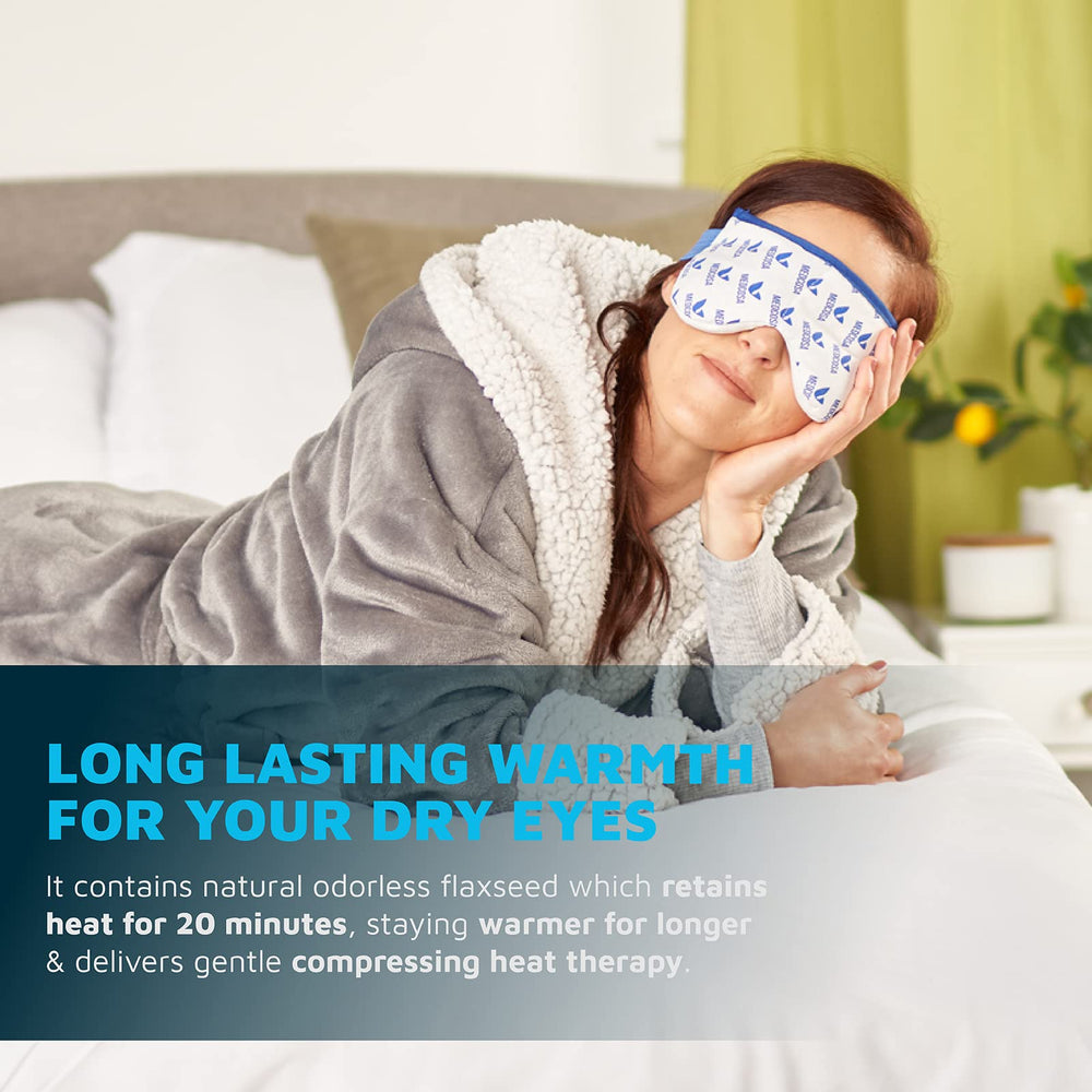 Medcosa eye mask flaxseed filling retains heat for up to 20 minutes