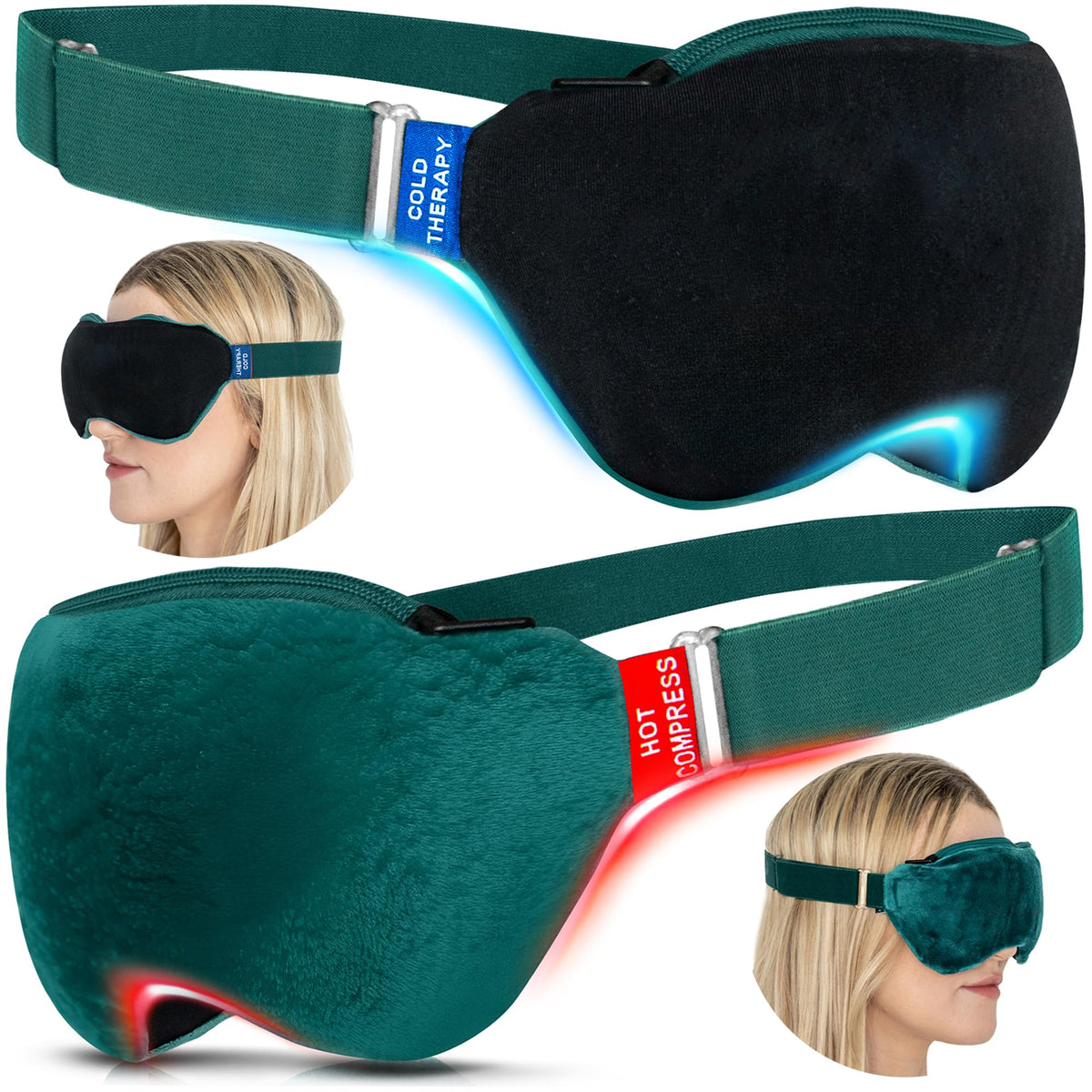 Medi Grade 2-in-1 eye mask warm silk cover for soft comfortable warmth