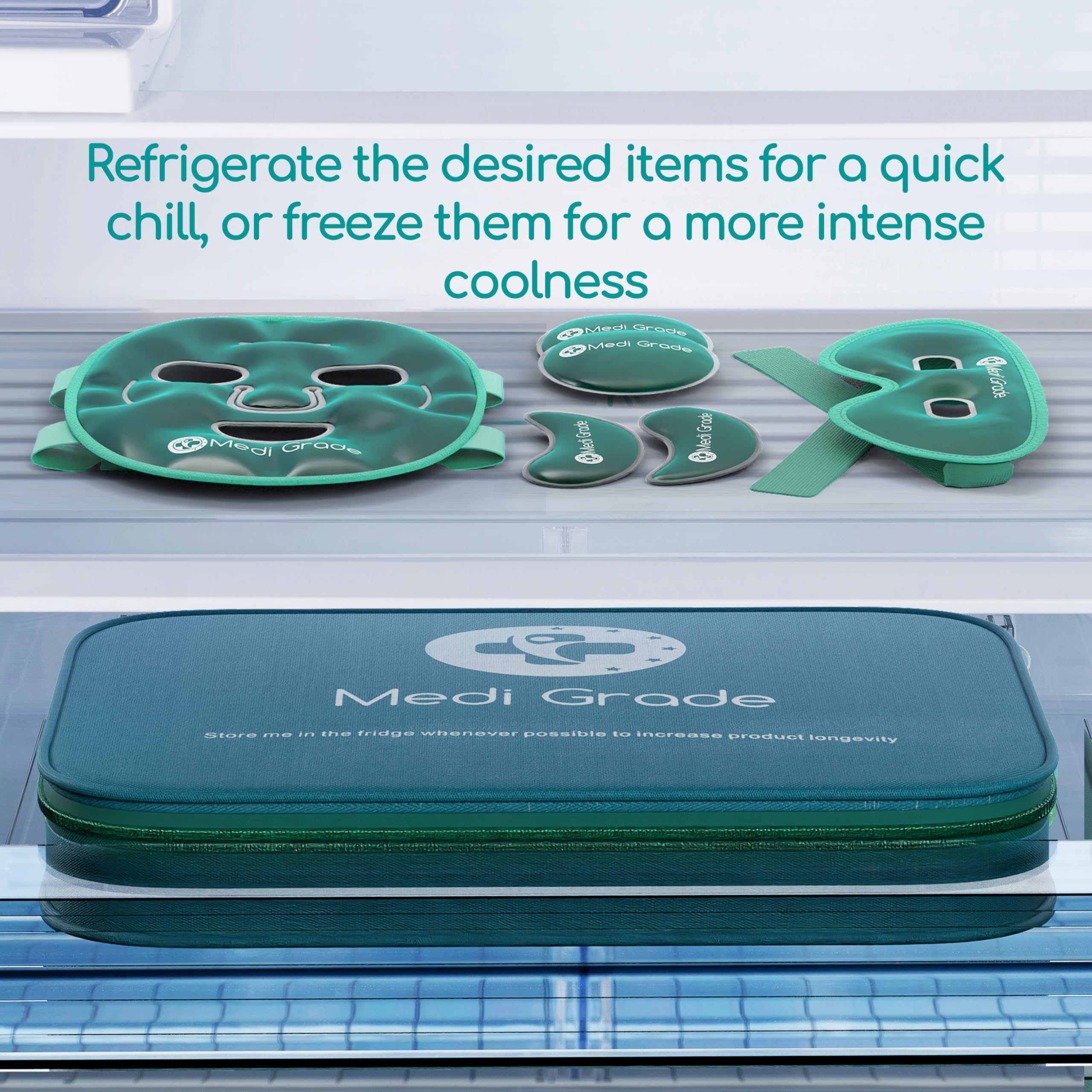 Medi Grade cooling bag shown beside the set for storage