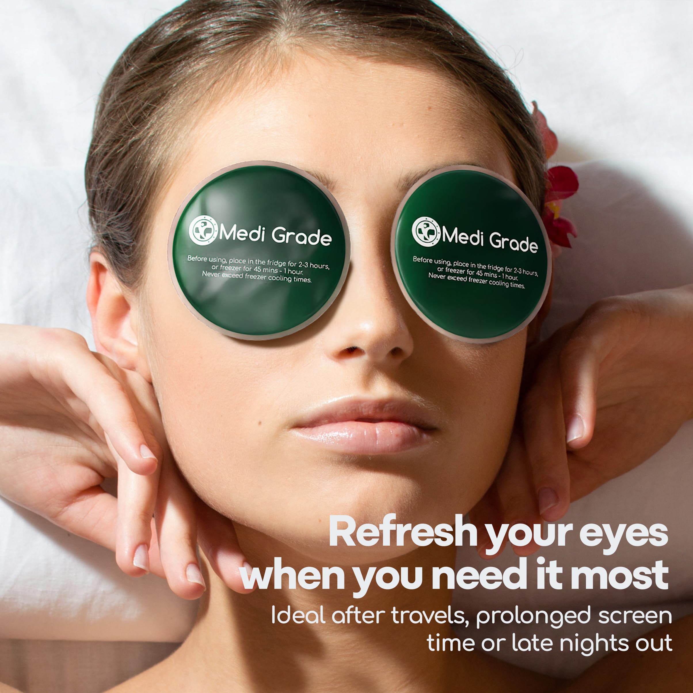 Adjustable straps on Medi Grade eye mask provide a personalized fit