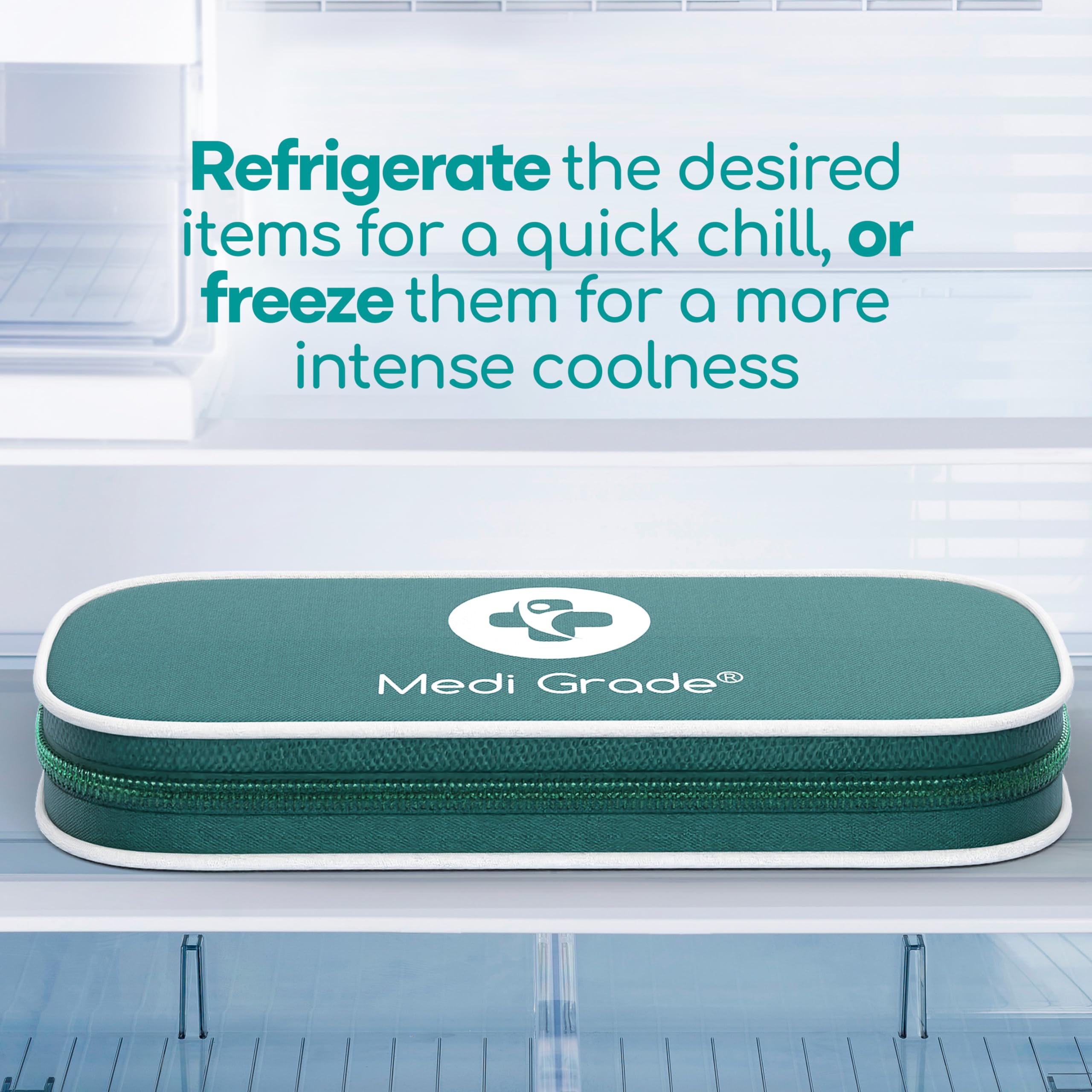 Set contents shown with cold eye compress and cooling pads by Medi Grade