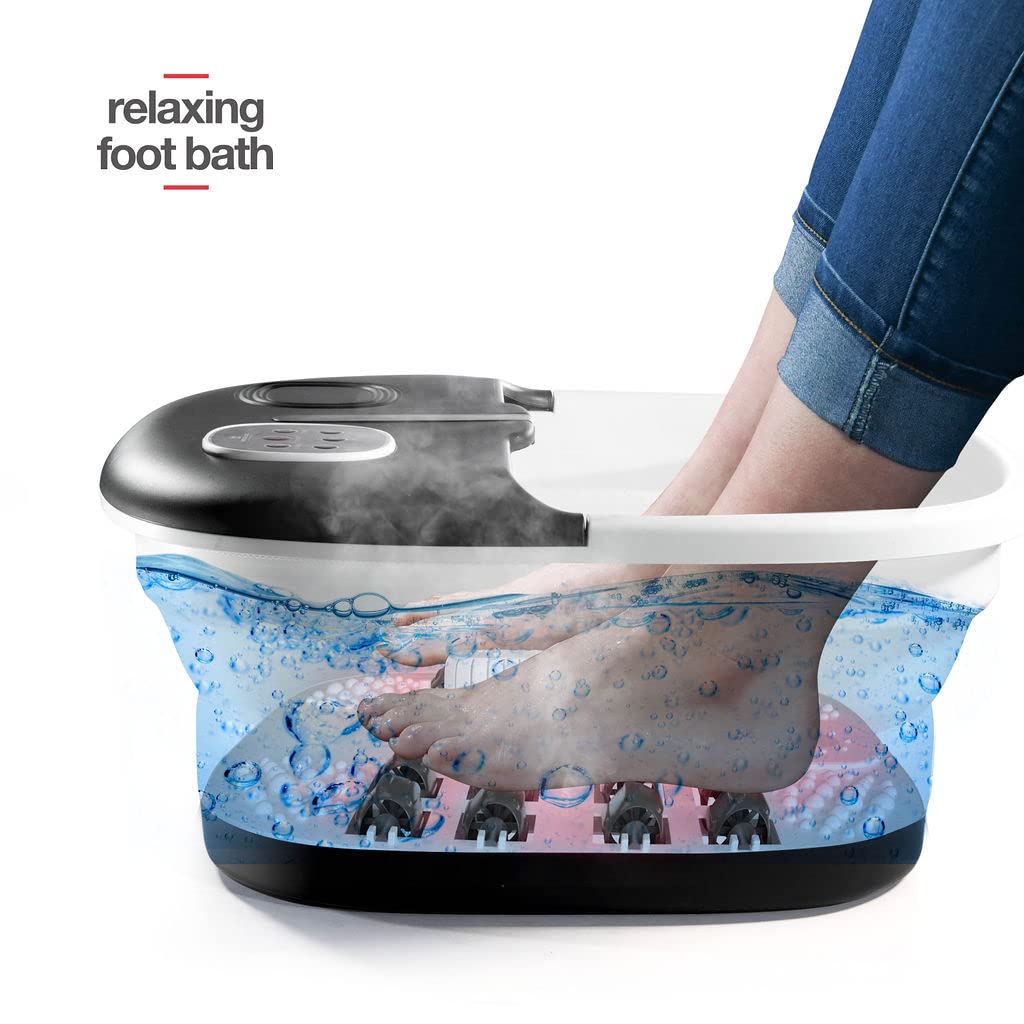 Medical king Foot Spa bubbles in action for soothing foot massage.