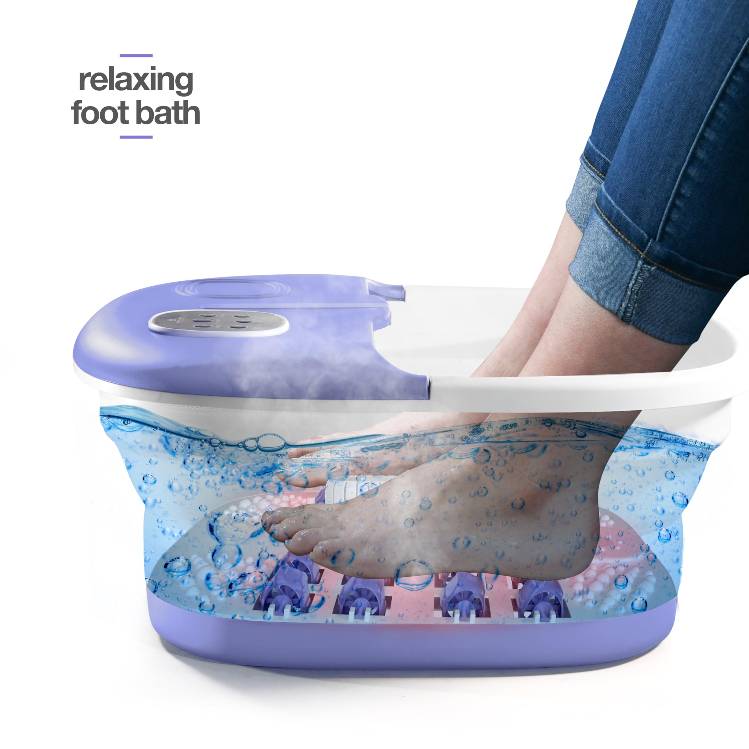 Medical King Foot Spa heat control provides customizable warmth for relaxing sessions.
