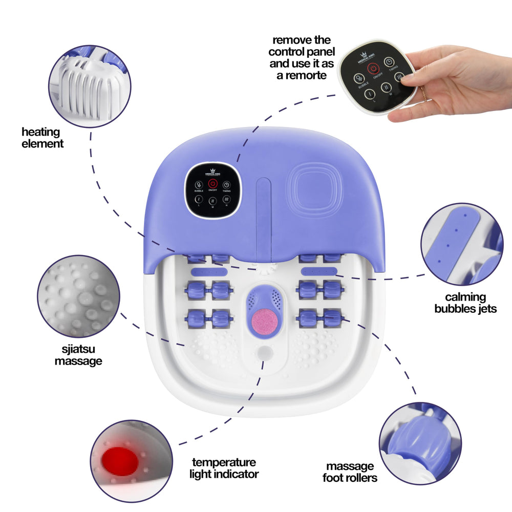 Medical King Foot Spa with pumice stone for a soothing foot care routine.