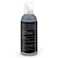 MediCleanse fine mist spray application shown for easy use in any position