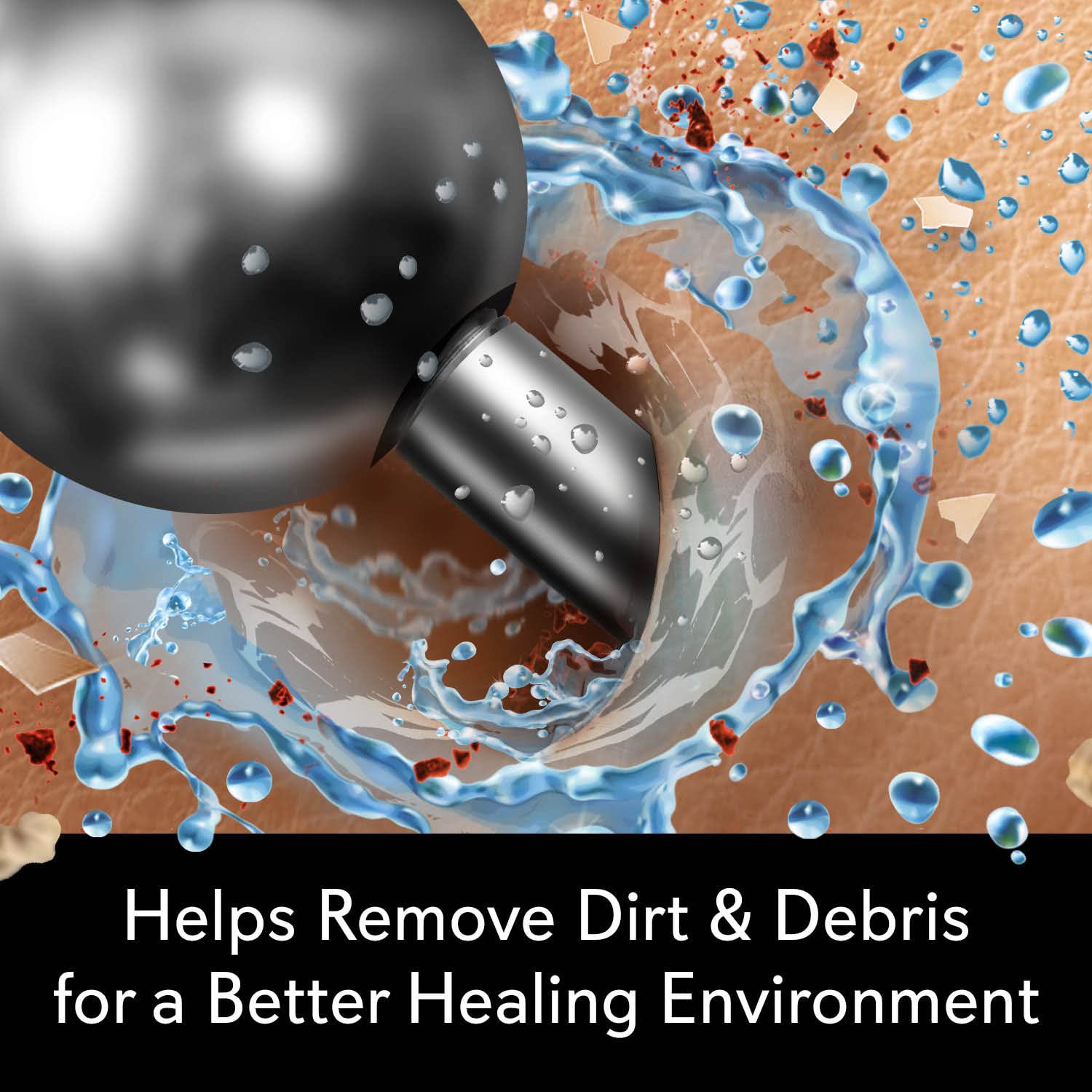 MediCleanse piercing aftercare from any angle equals convenient cleansing for sensitive areas