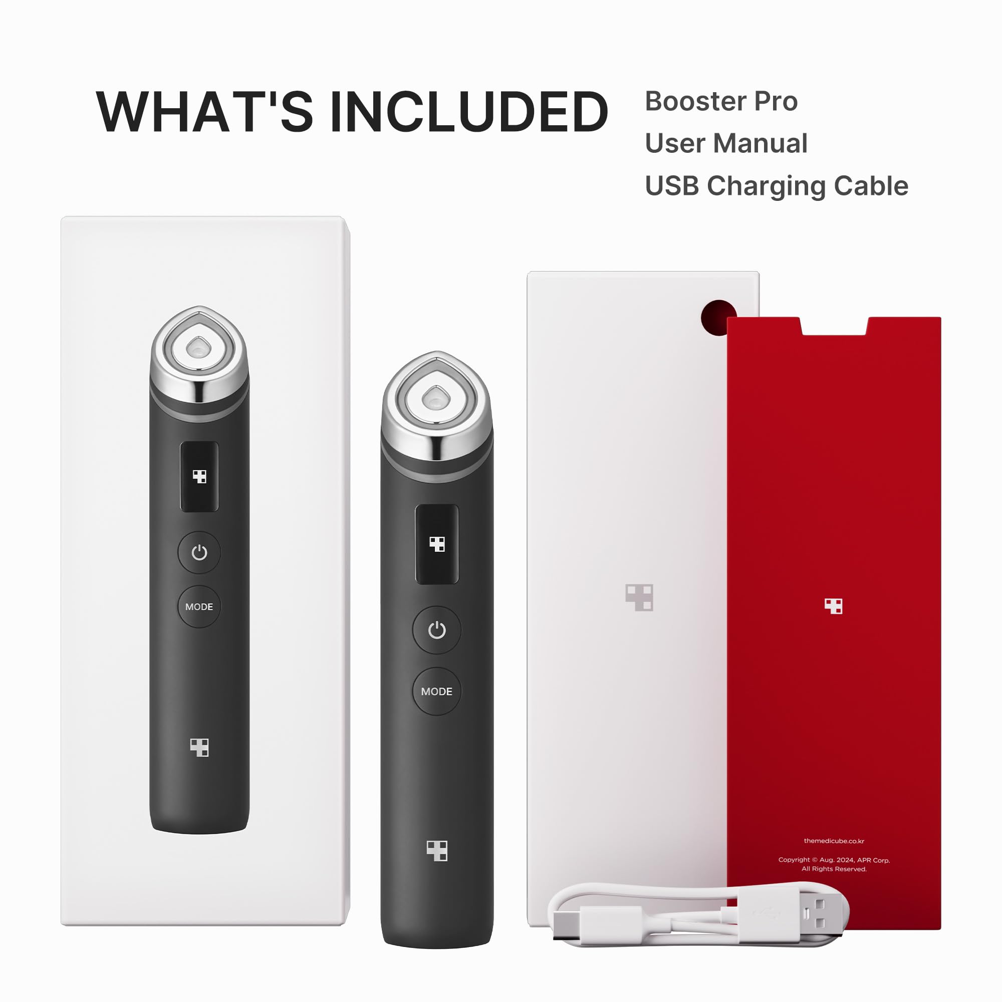 Medicube Age-R Booster Pro packaging box with manual included