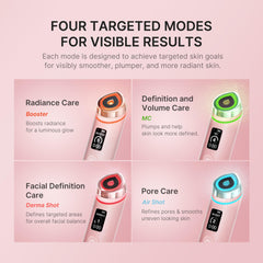 Medicube Age-R Booster Pro Pink app usage screen showing guided skincare routine.