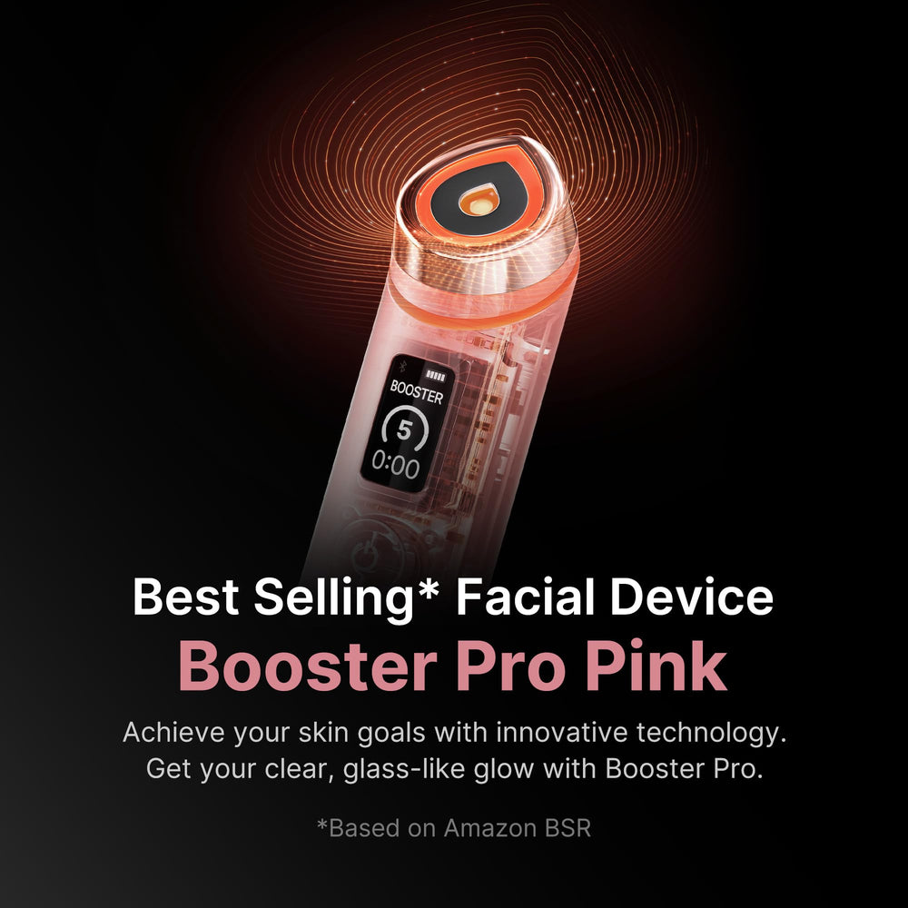 Medicube Age-R Booster Pro Pink face massage close-up for soothing cooling massage and product penetration.