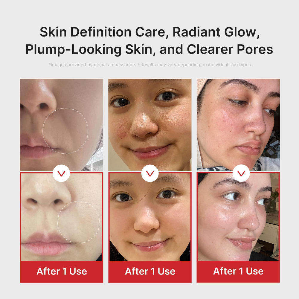 Medicube Age-R Booster Pro Pink glass wand on cheek demonstrating gentle contouring massage.