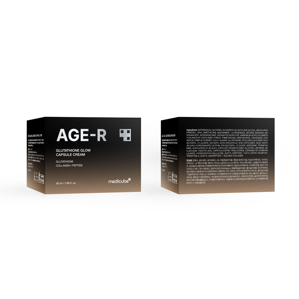 Medicube AGE-R Glow vanity scene hints at a luminous daily skincare ritual.