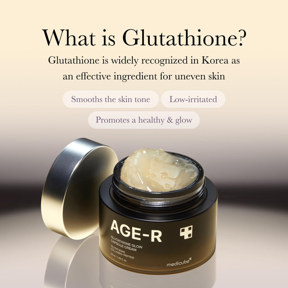 Medicube AGE-R Glow bottle application demonstrates easy daily layering under makeup.