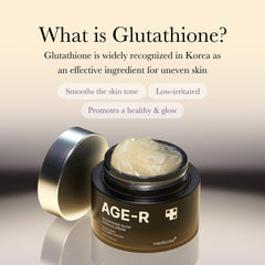 Medicube AGE-R Glow bottle application demonstrates easy daily layering under makeup.