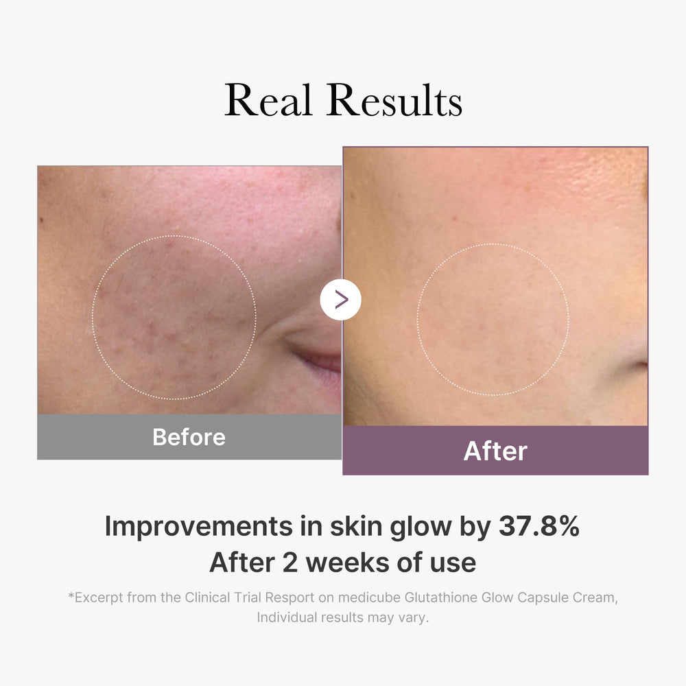 Packaging shot of Medicube AGE-R Glow capsule cream conveys premium Korean skincare.