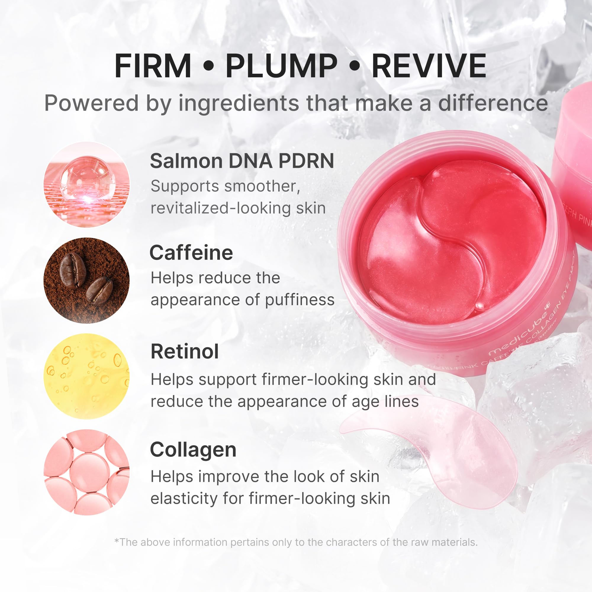 medicube model applying patch under eye demonstrating reduced puffiness and comfort