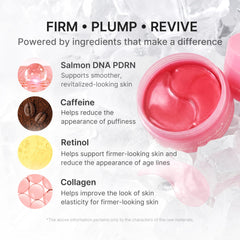 medicube model applying patch under eye demonstrating reduced puffiness and comfort