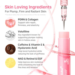 medicube application under eye demonstrating plumping and smoothing