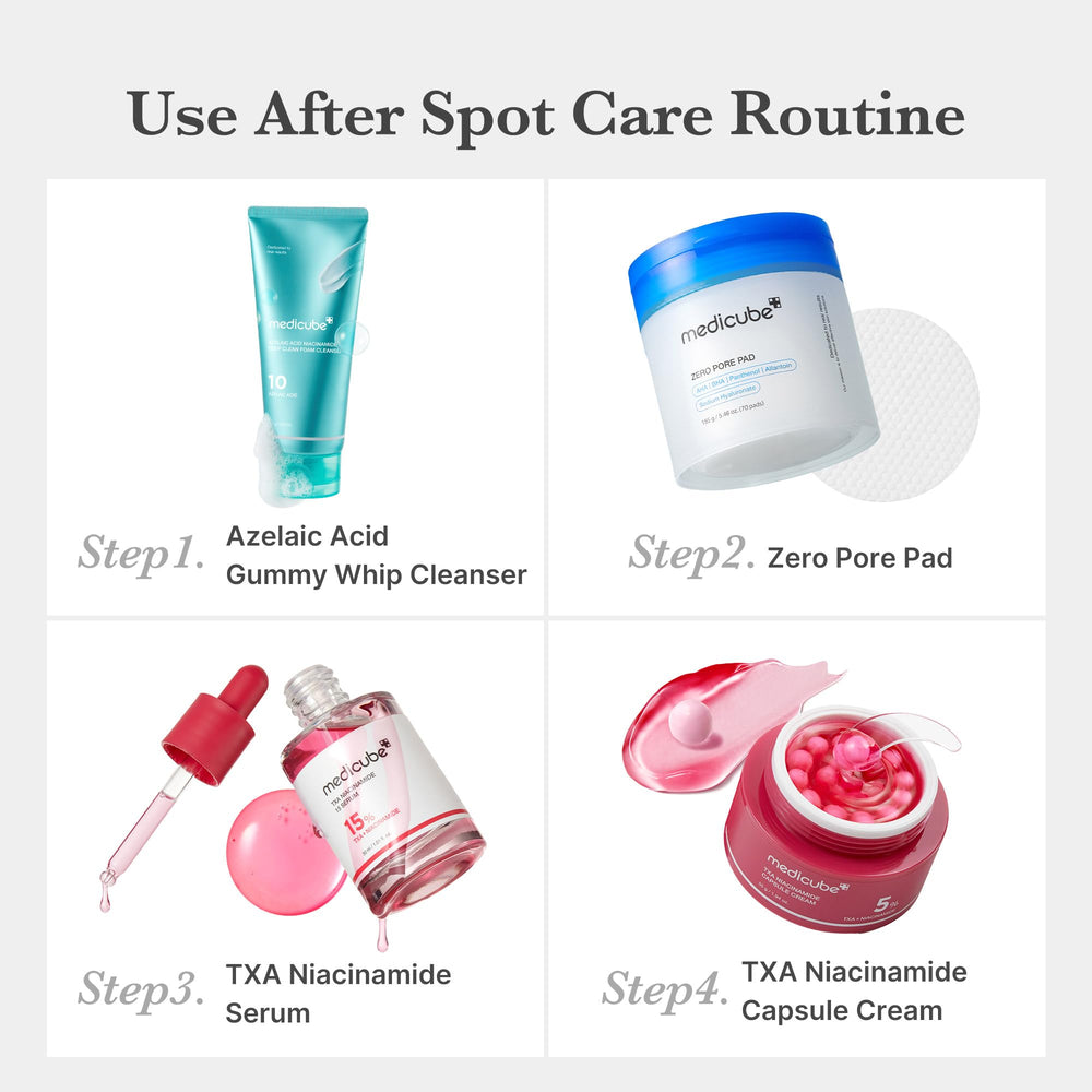 medicube Azelaic Acid Gummy Whip Cleanser daily-use bottle on vanity ready for routine cleanses