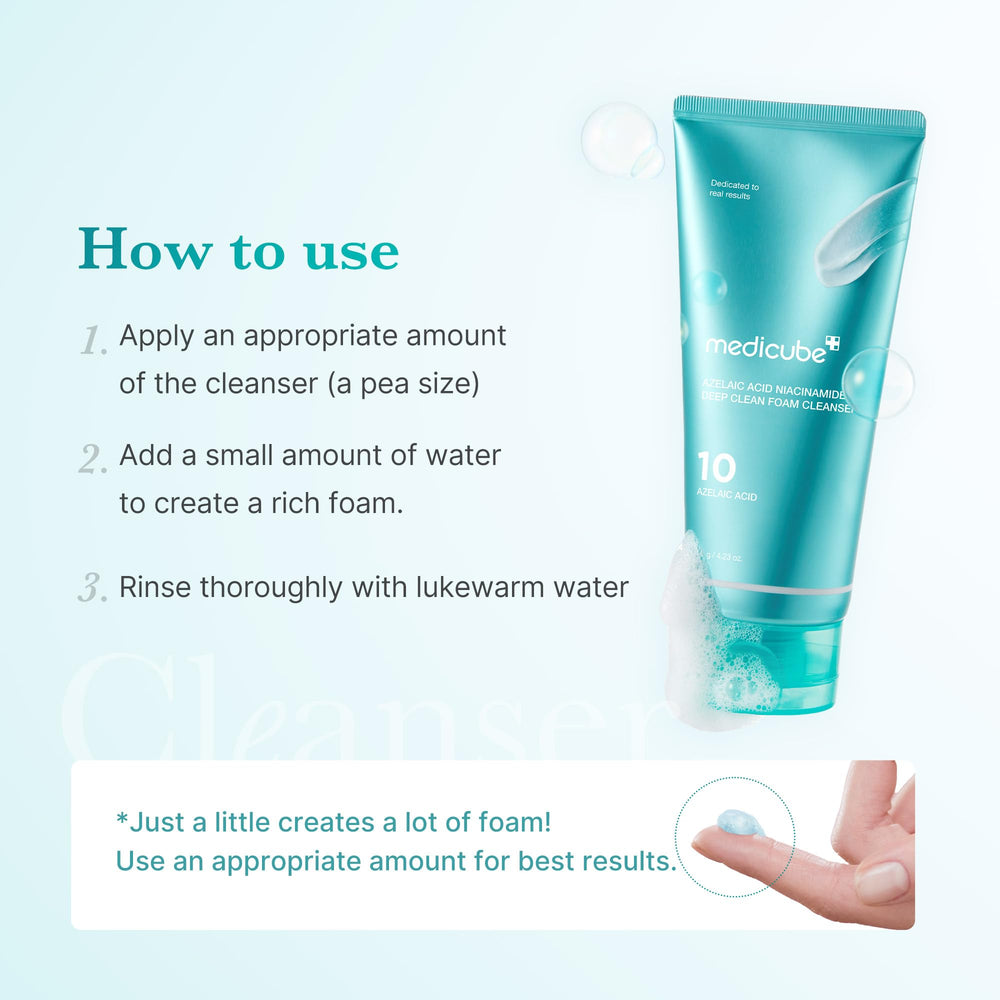 medicube Azelaic Acid Gummy Whip Cleanser non-comedogenic formula image for all skin types