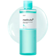 Medicube Azelaic Acid Niacinamide Toner bottle closeup showing calming daily use