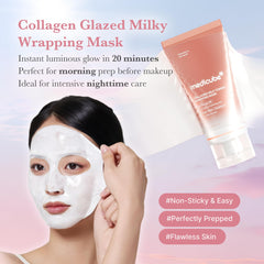 medicube Collagen Glazed Mask application demonstrates easy, 20-minute glow routine for radiant skin