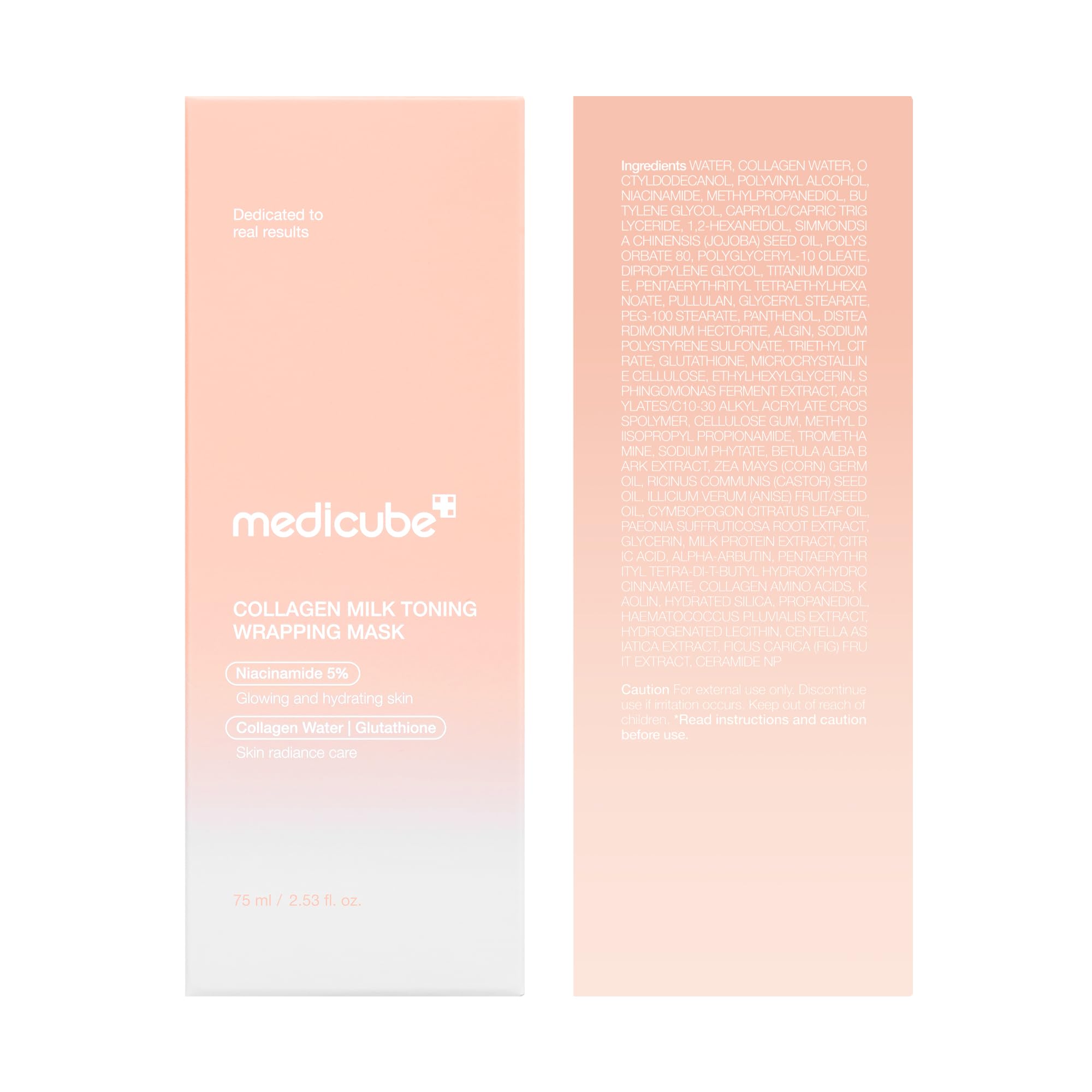 medicube Collagen Glazed Mask texture swatch reveals milky, creamy consistency for easy spread