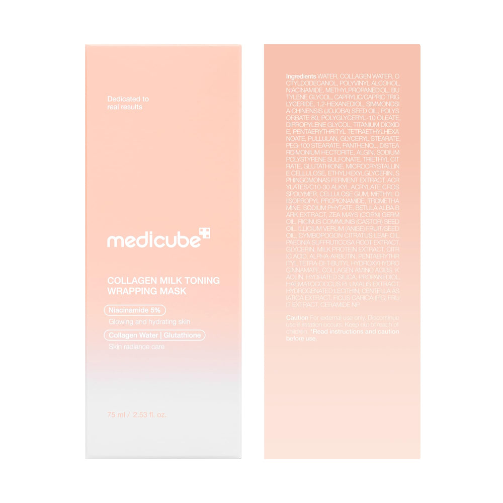 medicube Collagen Glazed Mask texture swatch reveals milky, creamy consistency for easy spread
